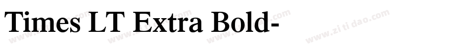 Times LT Extra Bold字体转换